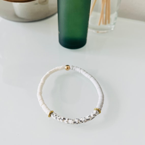 Katsuki/Heishi bracelet, elastic - wertbrandings -