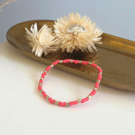 Bracelet coral, elastic