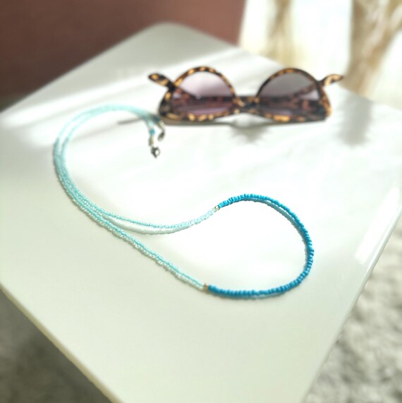 Glasses chain blue/turquoise