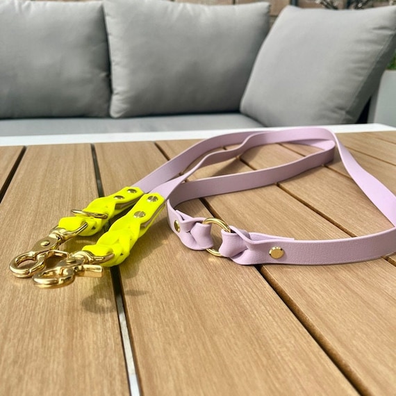 YELLoBELLO dog leash made of Biothane (leather substitute), multi-adjustable, pattern