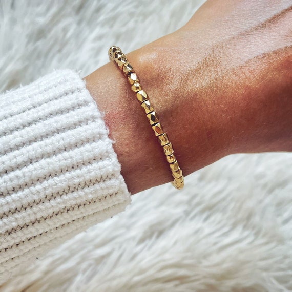 Bracelet, friendship bracelet, gold or rose gold
