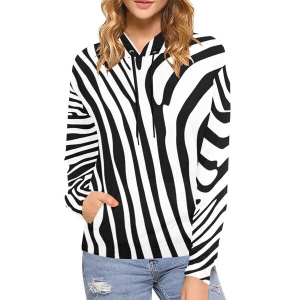 Zebra Print Hoodie Etsy