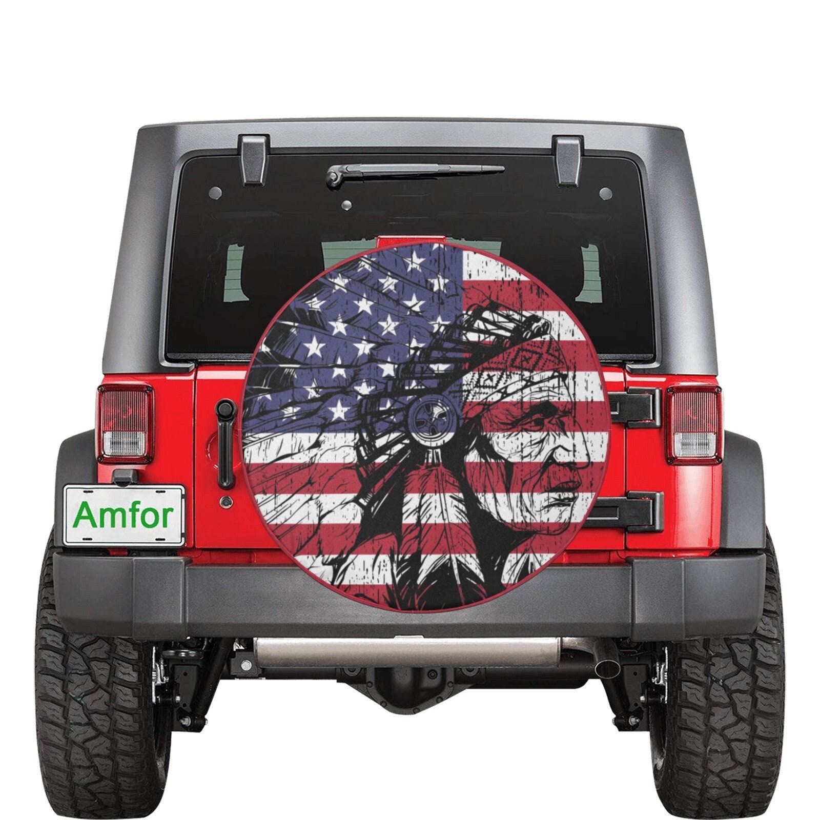 American Flag Spare Tire Cover Native Pride USA Flag With - Etsy