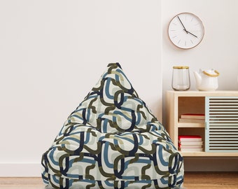 Scandinavian Modern Art Pattern Bean Bag Chair Cover
