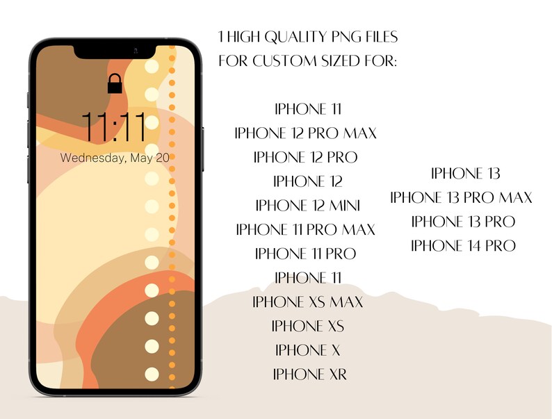 Beige Brown Iphone Wallpaper Aesthetic Minimalistic Etsy