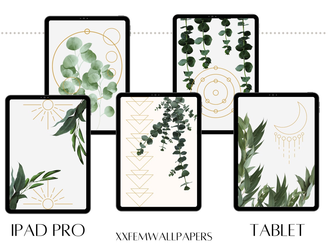 Eucalyptus Wallpaper for Ipad Pro Android Tablets Botanical Etsy