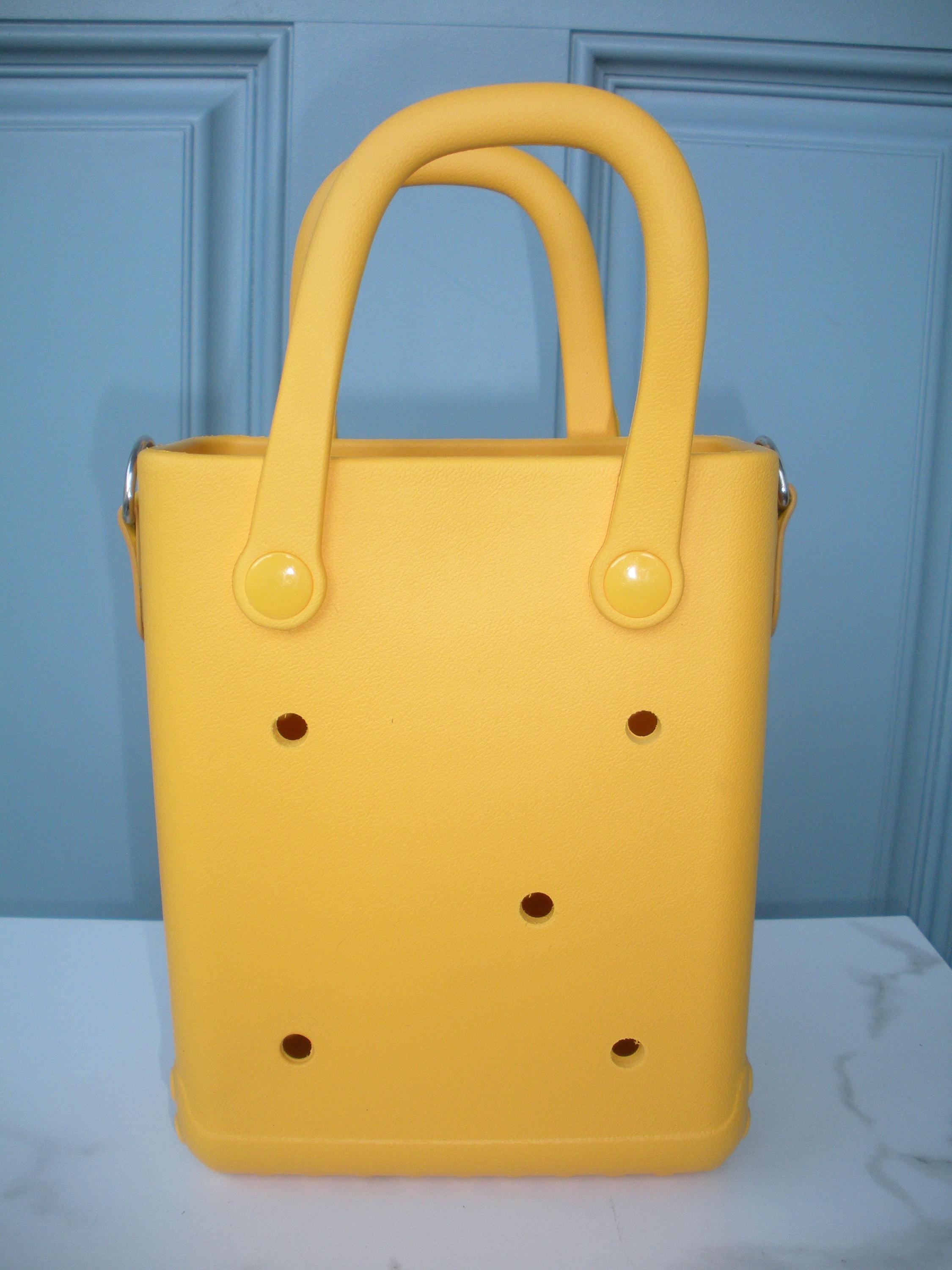 Yellow Mini EVA Tote Bag: Compact Waterproof Beach Bag (mini)