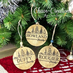 Personalized Family Ornament, Engraved Ornament, Custom Ornament, Christmas Gift, Personalized Gift, Friend Gift, Family Gift,Christmas Gift