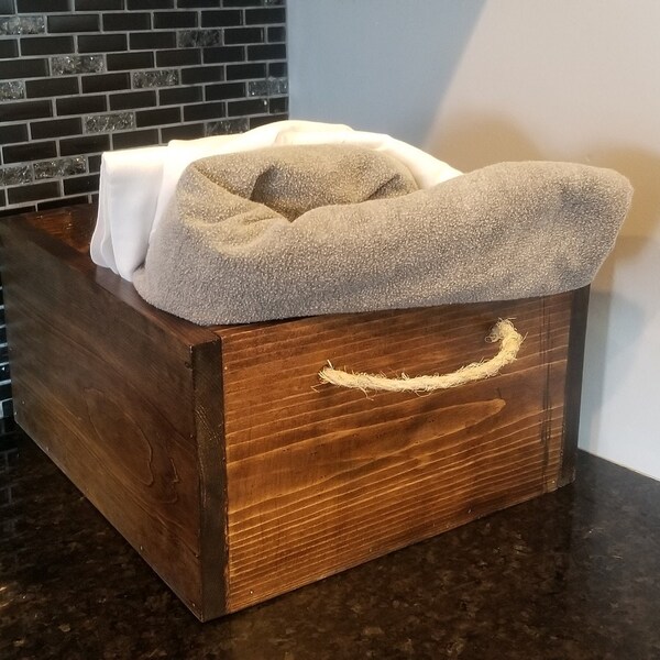 Wood Storage Box - Etsy