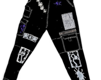 goth up cycled star pants