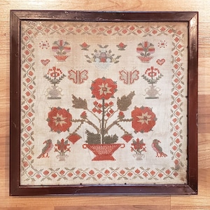 PDF: The Rose Basket Sampler Pattern/Chart for Cross Stitch