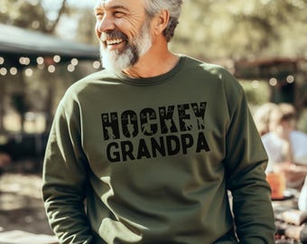 Hockey Grandpa Unisex Sweatshirt and Hoodie