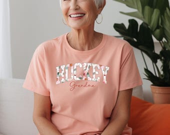 Hockey Grandma Unisex Short Sleeve T-shirt, Gift for Hockey Grandma, Mothers Day Gift for Hockey Grandma
