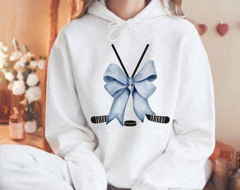 Hockey Sticks and Bow Unisex Sweatshirt and Hoodie
