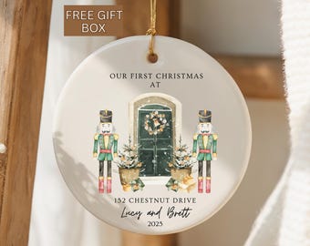 New Home Ornament Personalized, First Christmas in New Home, 1st Christmas at New Home, Home Keepsake, First Home Ornament, House Ornament