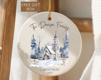 Personalized Family Christmas Ornament 2005, Family Keepsake, Church Family Ornament, Family Name and Year Custom Ornament, Christmas Family