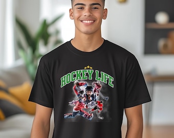 Hockey Bootleg Unisex Short Sleeve T-shirt, Hockey gift for him