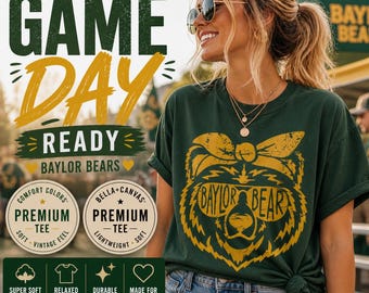 Baylor Bears Shirt, Comfort Colors Tee, Baylor Game Day Shirt, Sic Em Bears Shirt, Vintage Baylor Tee, Baylor Fan Gift, Waco Texas Shirt