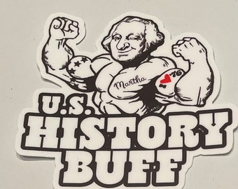 US History Buff Washington Sticker