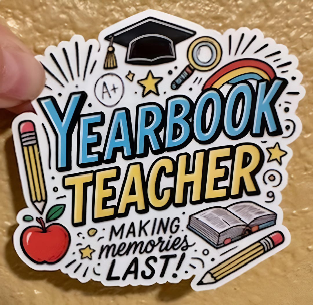 Year Book Sticker Yearbook Teacher Waterproof Vinyl Sticker – Making Memories Last - Etsy