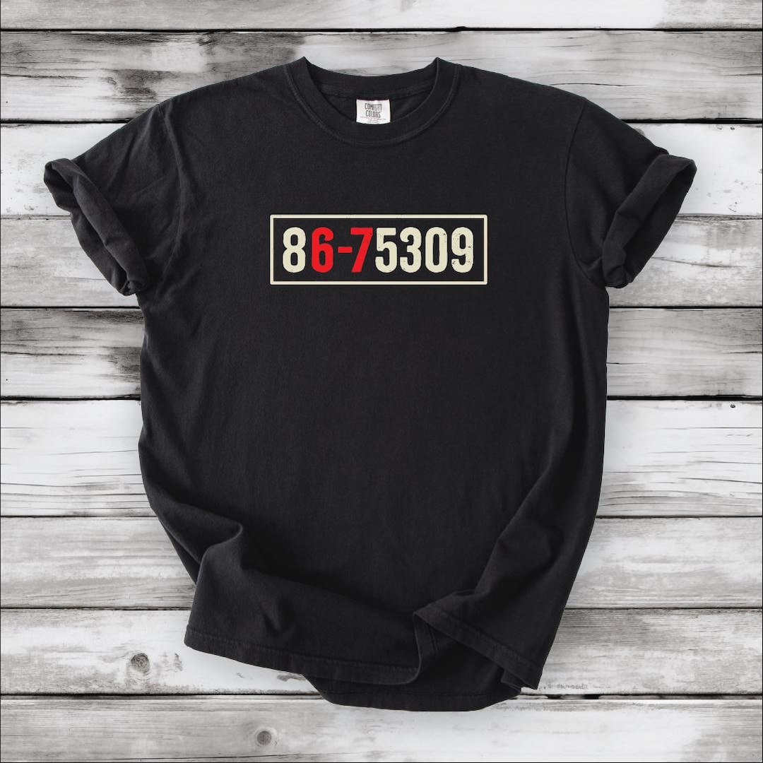 867‑5309 Shirt • Jenny 8675309 • Vintage 80s Music • Retro Song