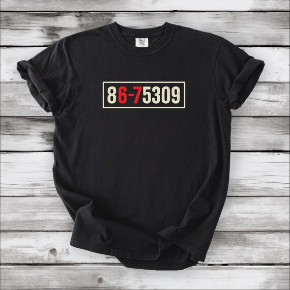 867‑5309 Shirt • Jenny 8675309 • Vintage 80s Music • Retro Song