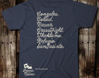 Texas Revolution Battles Shirt, Shirt for Texas History Teachers, Texas History Fans, Alamo Shirt, San Jacinto Shirt, Remember the Alamo