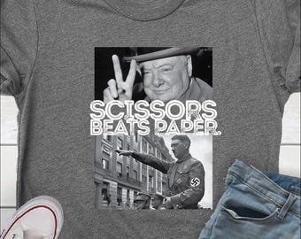 Scissors Beats Paper World War II Shirt - Gifts for history teachers