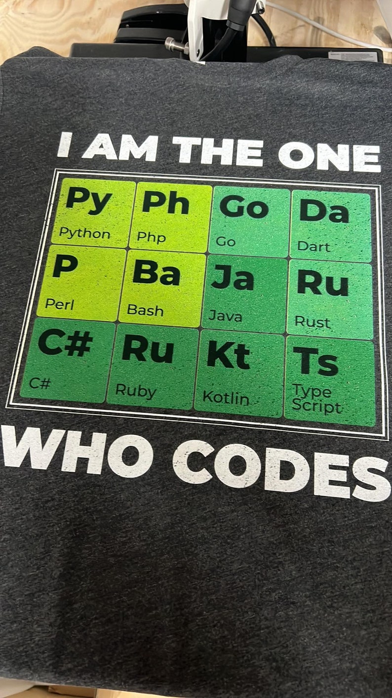 Periodic Table Coding T-shirt - Computer Science Teacher Gift - Etsy