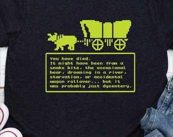 Retro Oregon Trail Game Tee for History Buffs, Vintage Gamers, and Nostalgia Lovers