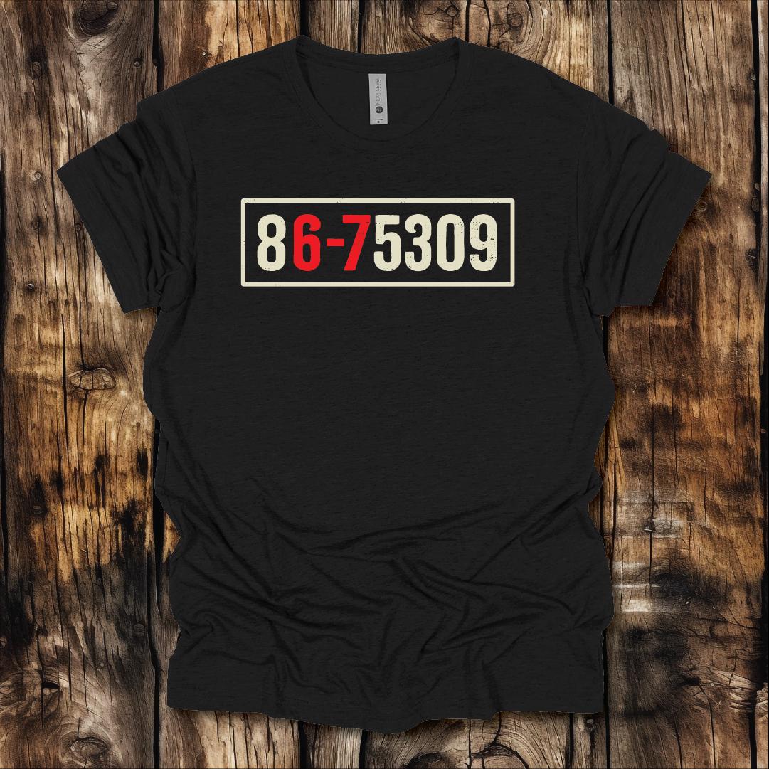 867‑5309 Shirt • Jenny 8675309 • Vintage 80s Music • Retro Song