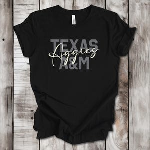 Texas A&M Aggies Tee: Script Print, Maroon Gameday Shirt
