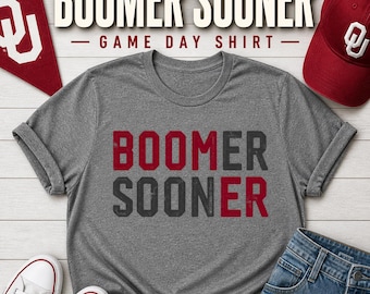 Boomer Sooner Shirt • OU Game Day Tee • Oklahoma Sooners Vintage Shirt • College Football Fan Gift • Sooners Spirit Shirt