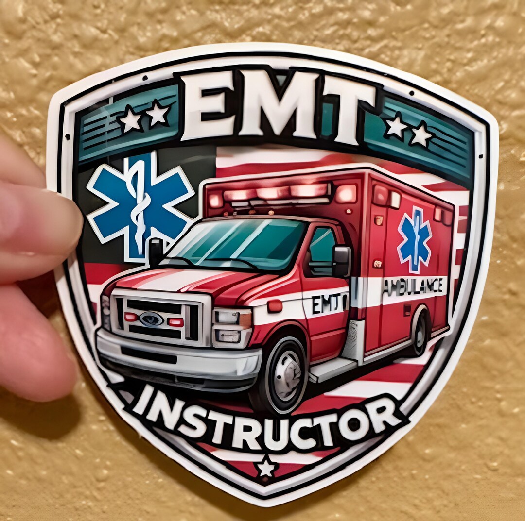 EMT Instructor Badge Waterproof Vinyl Sticker - Etsy