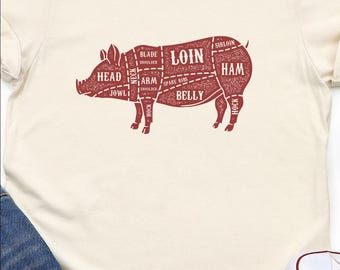 Pork Cuts T-Shirt: BBQ Lover's Graphic Tee