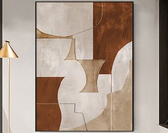 Mid Century Modern Painting on Canvas Original Minimalist - Etsy