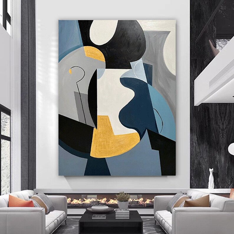 Mid Century Modern Painting on Canvas Original Minimalist - Etsy