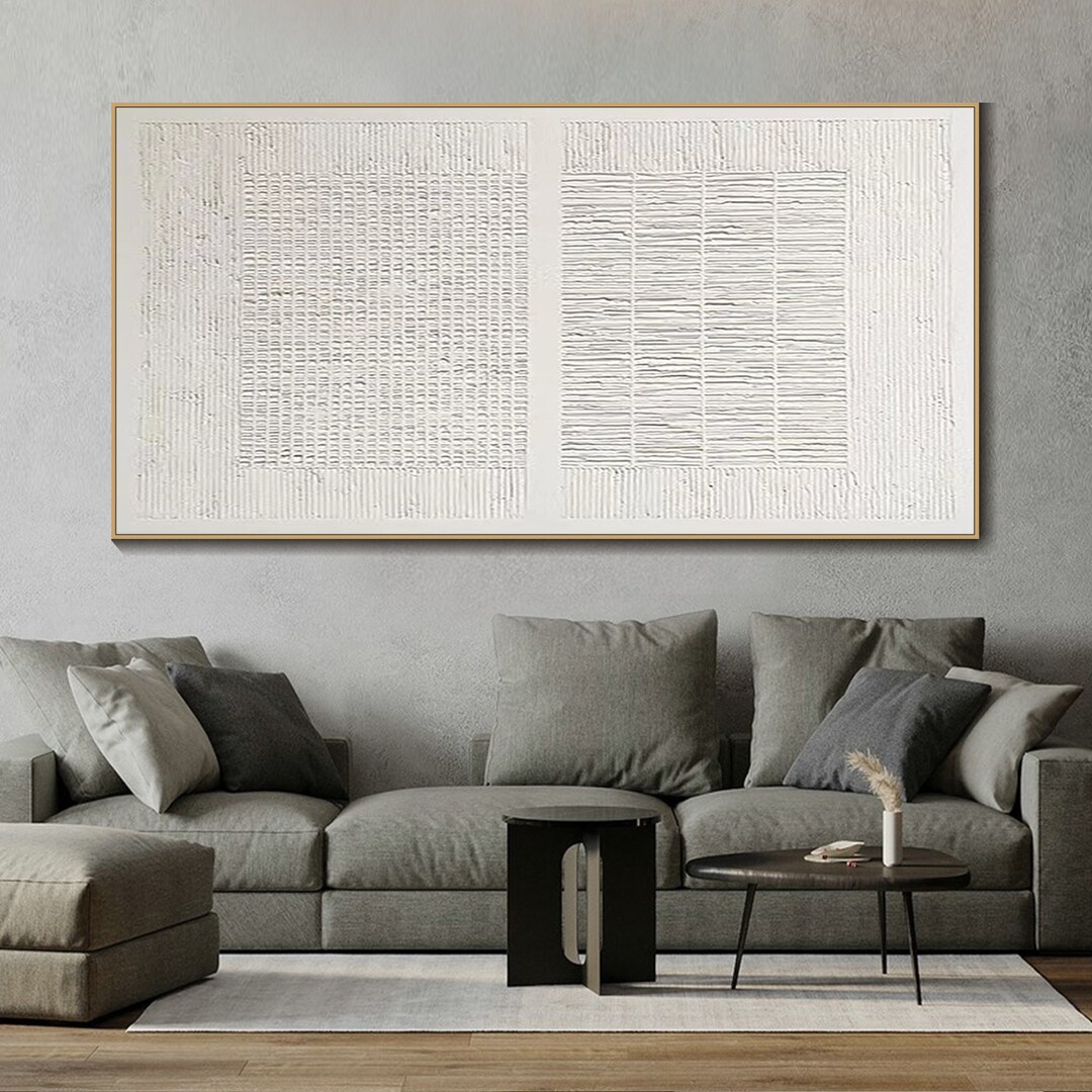Original Mid Century Modern Painting on Canvas Minimalist - Etsy