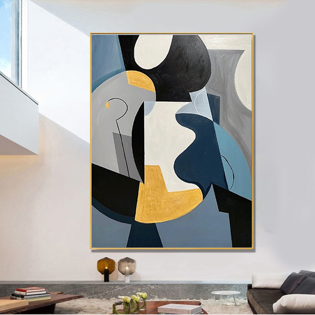 Mid Century Modern Painting on Canvas Original Minimalist - Etsy