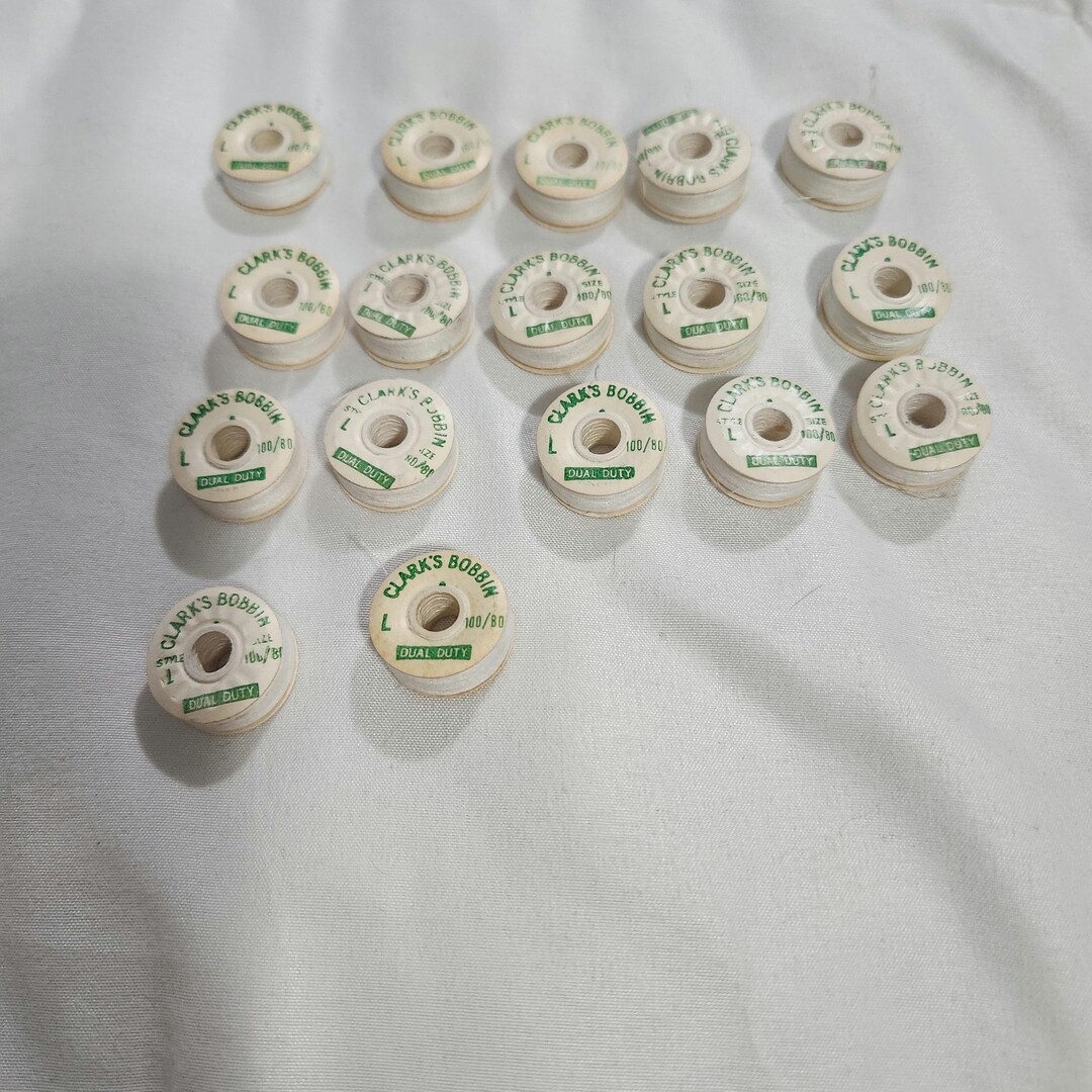 Vintage Bobbins of Thread Lot of 17 Clean New Old Stock Clark's for All ...