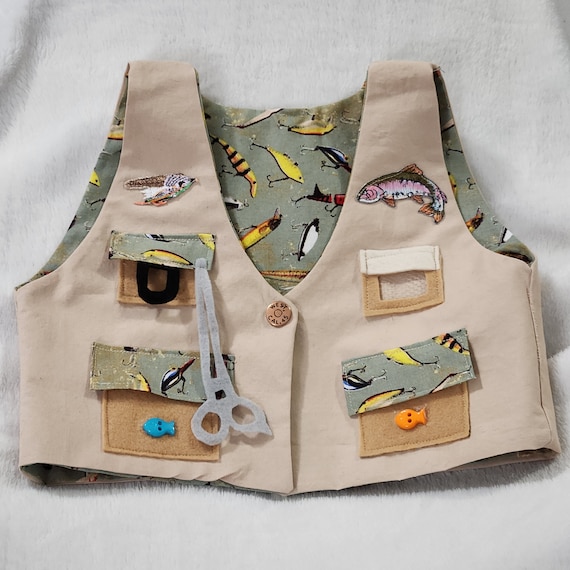 Handmade Baby Fishing Vest, Handcrafted Infant Fishing Vest and No Scratch  Mitts, Gender Reveal, Unique Baby Shower Gift, Baby Announcement -   Denmark