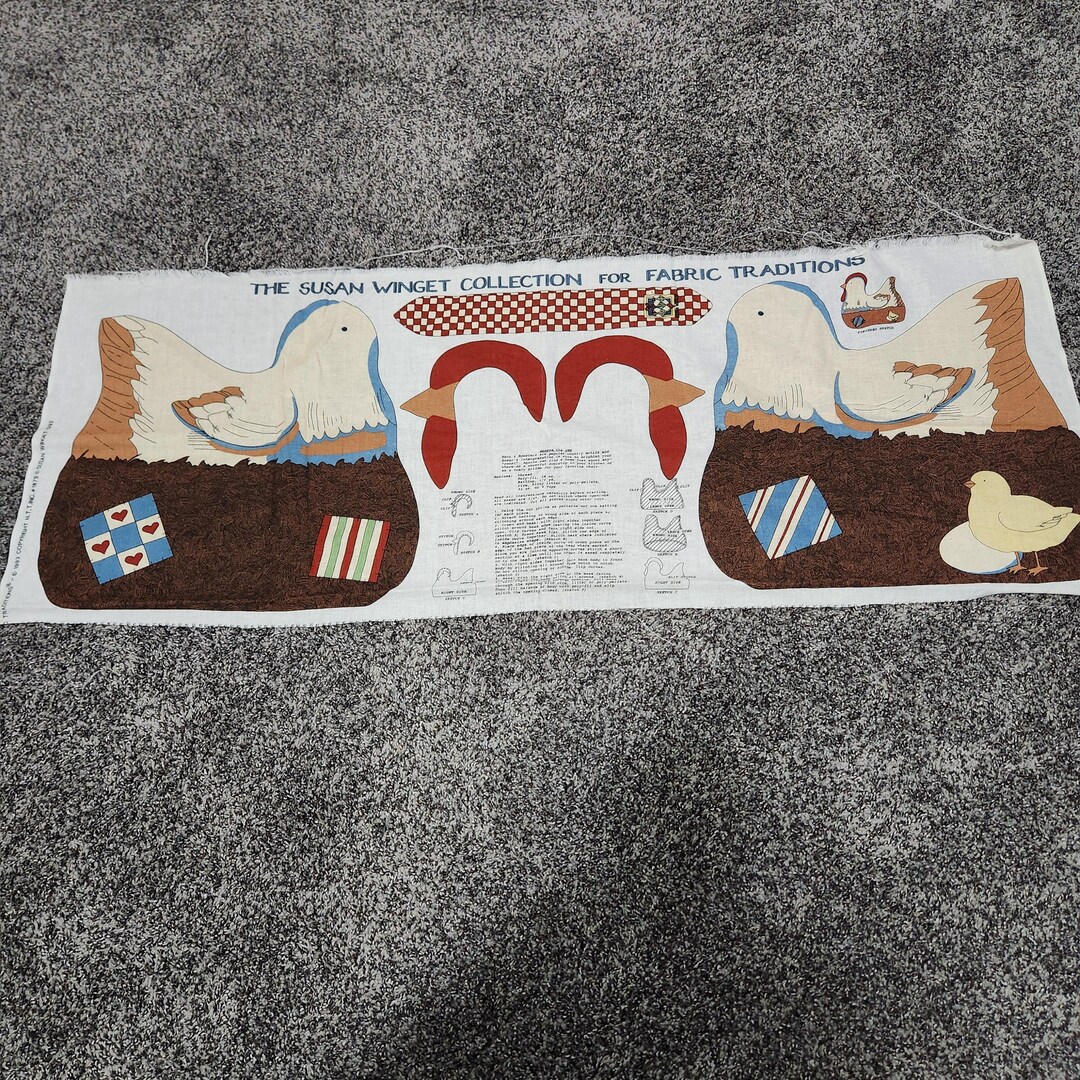 Vintage Fabric Panel the Susan Winget Collection for Fabric