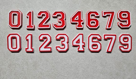 3D Printed Helmet Numbers | Custom Football Helmet Decals