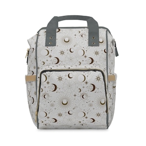 Celestial Moon Astrology Multifunctional Diaper Backpack