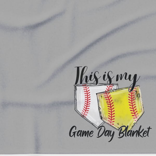 Mom of Both Baseball and Softball Blanket, This is my game day blanket, Softball Blanket, Baseball Blanket, Softball & Baseball Mom Blanket