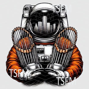 Houston Astronaut Trophy PNG, Stro png sublimation, Houston baseball Sublimation, Houston Skyline PNG