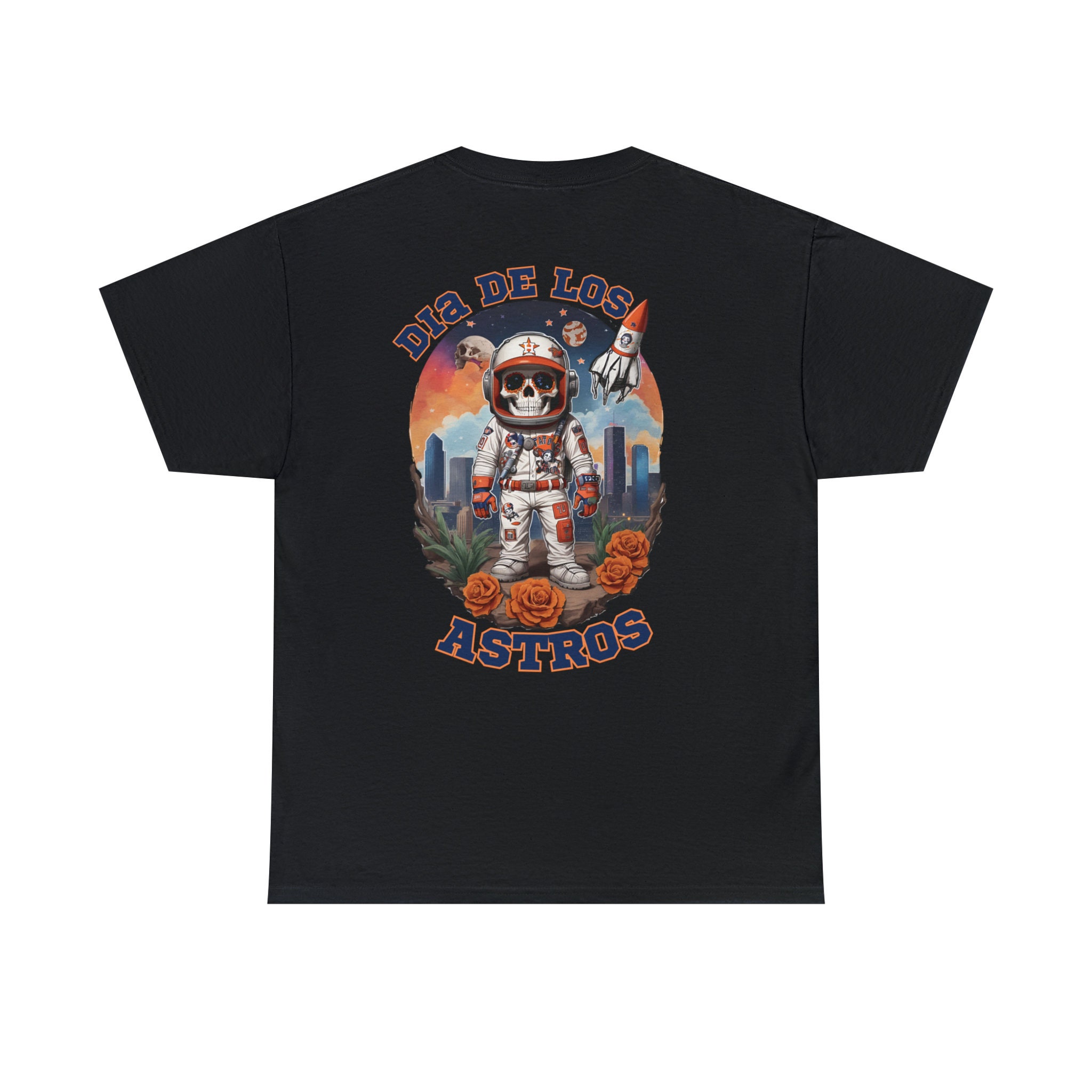 thatsSew4me1 Dia de Los Astros Shirt, Astros Space City Halloween, Astros Double-Printed Tee