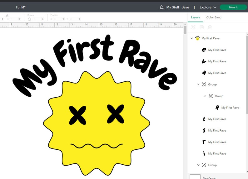 Mi primera Rave SVG, descarga PNG - Etsy México