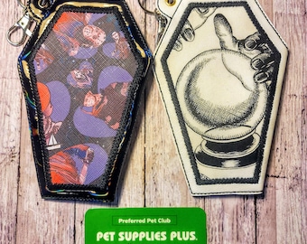 Handgemachte Sarg Schlüsselanhänger Geldbörse: Gothic Horror Tasche, Marine Vinyl