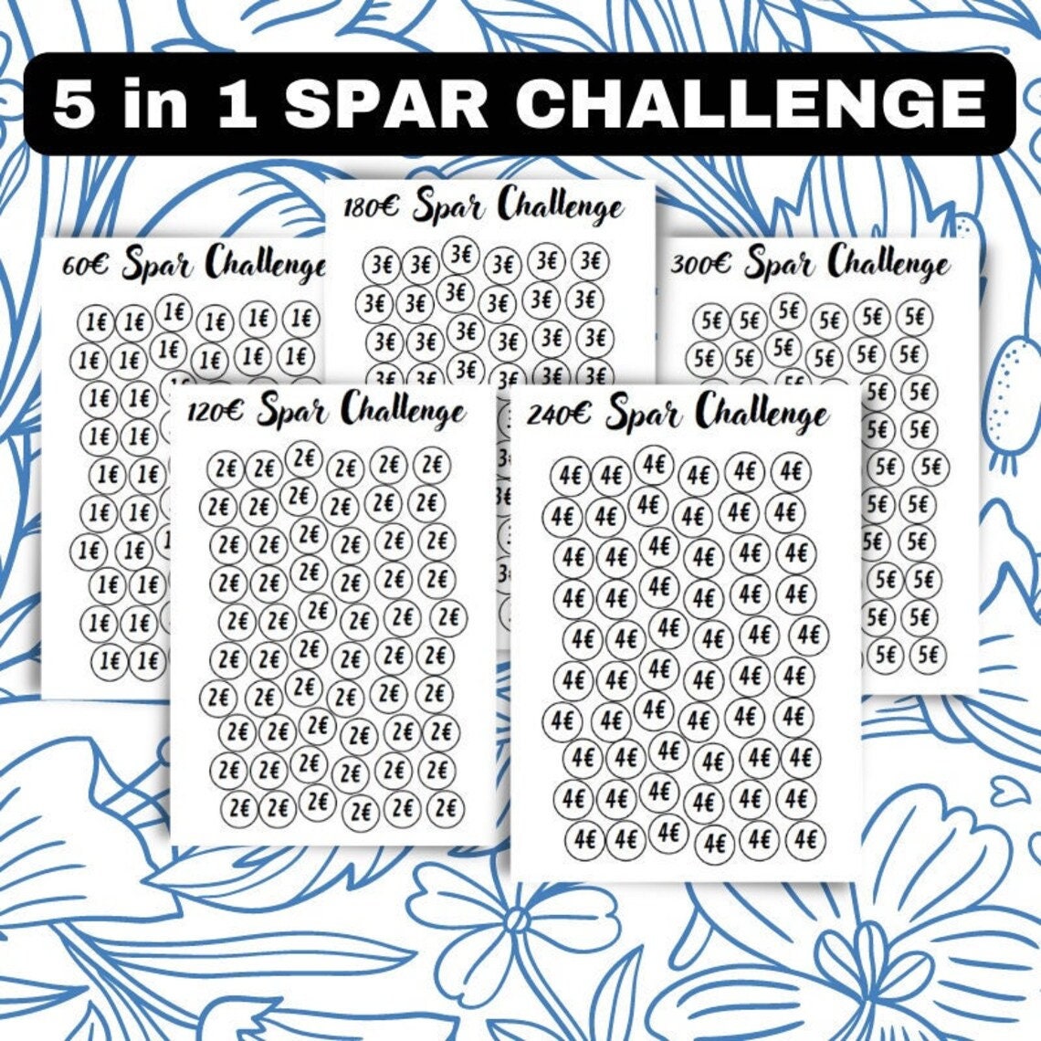 16 In 1 Saving Challenge Tracker 1 Euro 2 Euro 3 Euro 4 Euro 5 Euro euro-und-cent-rechnen-lernen-rechnen-mit-geld-grundschulk-nig
